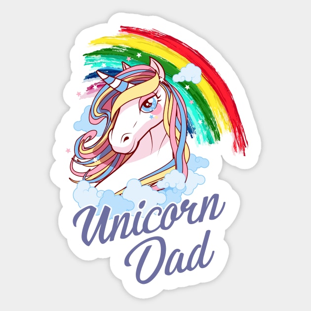 UNICORN DAD Sticker by SparkleArt